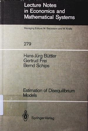 Bild des Verkufers fr Estimation of disequilibrium models. zum Verkauf von Antiquariat Bookfarm