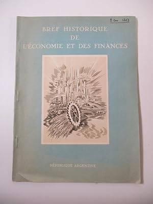 Bild des Verkufers fr Bref Historique De L'Economie Et Des Finances. zum Verkauf von Antiquariat Bookfarm
