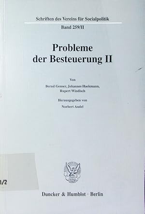 Immagine del venditore per Probleme der Besteuerung. - 2. . venduto da Antiquariat Bookfarm