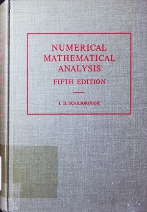 Imagen del vendedor de Numerical mathematical analysis. a la venta por Antiquariat Bookfarm