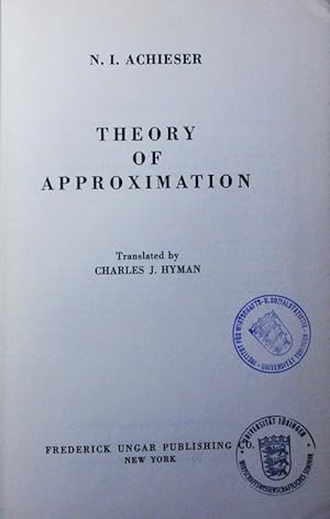 Image du vendeur pour Theory of approximation. mis en vente par Antiquariat Bookfarm