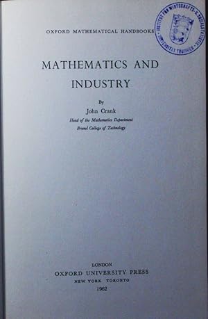 Seller image for Mathematics and industry. for sale by Antiquariat Bookfarm