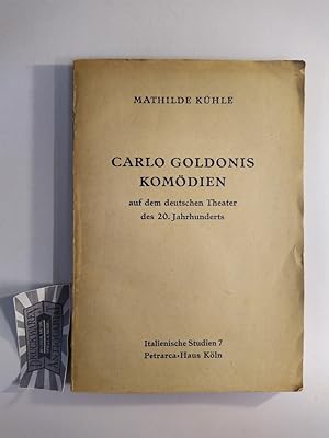 Bild des Verkufers fr Carlo Goldonis Komdien auf dem deutschen Theater des 20. Jahrhunderts. (Italienische Studien 7). zum Verkauf von Druckwaren Antiquariat