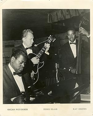 "Oscar PETERSON, Herb ELLIS, Ray BROWN" Photo originale pour la promotion années 60