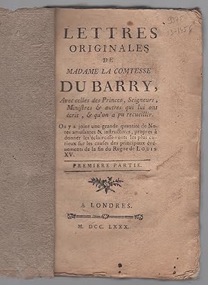 Seller image for Lettres originales, avec celles des Princes, seigneurs, ministres & autres qui lui ont crit, & qu'on a pu recueillir. for sale by Librairie Seigneur