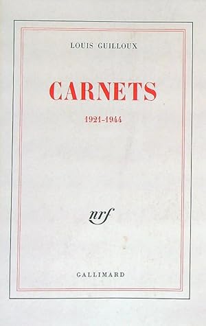 Bild des Verkufers fr Carnets 1921-1944 zum Verkauf von Librodifaccia