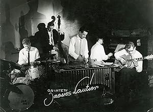 "QUINTET JACQUES LAUTIER" Photo originale argentique d'époque par W. HEGGE (cachet au dos) années 60