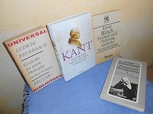 Philo-Konvolut: 4 deutsche Klassiker: Feuerbach / Kant / Schopenhauer / Bloch