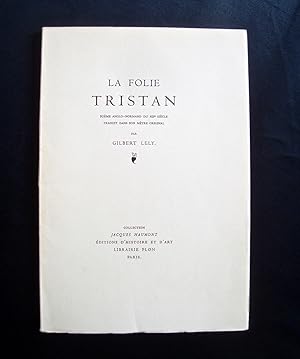 La folie Tristan - poème anglo-normand du XIIème siècle traduit dans son mètre original -