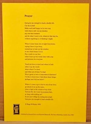 Seller image for Prayer. BROADSIDE 8.2x11.8 inches. for sale by Bucks County Bookshop IOBA