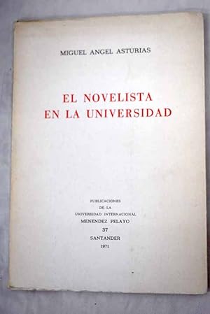 Imagen del vendedor de El novelista en la Universidad a la venta por Alcan Libros