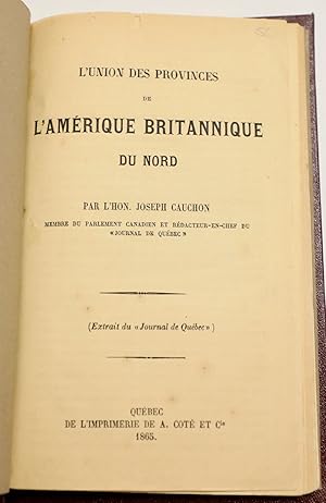 L'Union des provinces de l'Amérique britannique du Nord