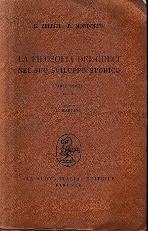 La filosofia dei greci nel suo sviluppo storico, parte terza, vol. VI.