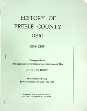 Bild des Verkufers fr History of Preble County, Ohio 1808-1889 zum Verkauf von Wonder Book
