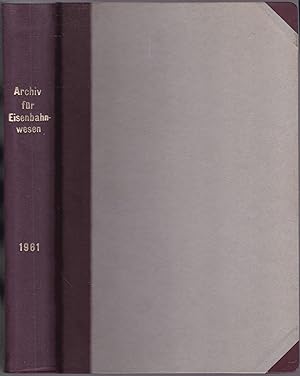 Bild des Verkufers fr Archiv fr Eisenbahnwesen 71. Jahrgang. Heft 1 - 4 zum Verkauf von Graphem. Kunst- und Buchantiquariat