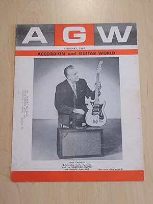 Accordion and Guitar World February 1967 - John Carvette with Hagstrom Guitar and Univox Amplifier