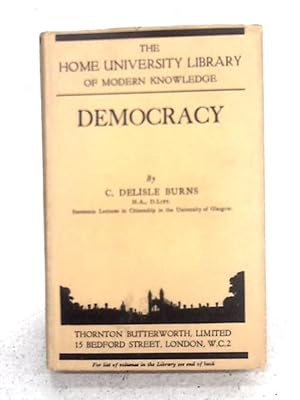 Imagen del vendedor de Democracy a la venta por World of Rare Books