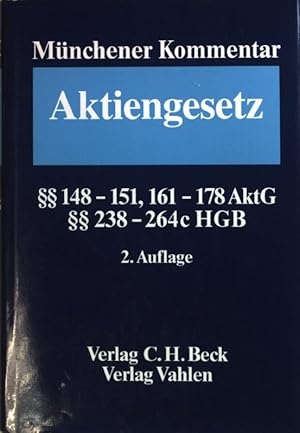 Immagine del venditore per Mnchener Kommentar zum Aktiengesetz: BAND 5/ 1:  148 - 151; 161 - 178 AktG/  238 - 264c HGB. venduto da books4less (Versandantiquariat Petra Gros GmbH & Co. KG)