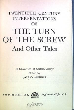 Seller image for Twentieth Century Interpretations of The Turn of the Screw and other Tales. for sale by books4less (Versandantiquariat Petra Gros GmbH & Co. KG)