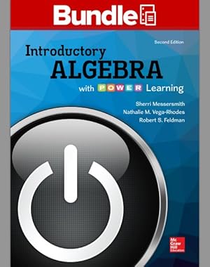 Immagine del venditore per Introductory Algebra With P.o.w.e.r. Learning With Connect Math Hosted by Aleks Access Card venduto da GreatBookPricesUK