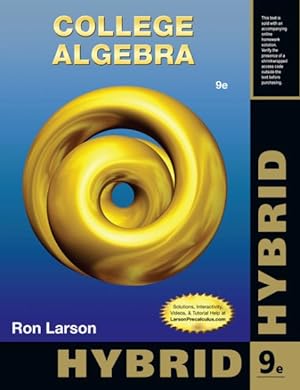 Seller image for College Algebra, Hybrid Edition + Enhanced WebAssign the Start Smart Guide for Students + Enhanced WebAssign Access Code for sale by GreatBookPricesUK