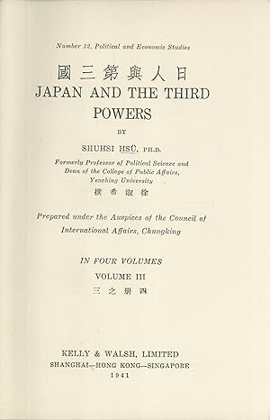 Immagine del venditore per Japan and the Third Powers, Volume 3 venduto da Masalai Press