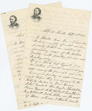 LETTERS CONCERNING TURKEYS FOR THE 1857 THANKSGIVING IN BOSTON