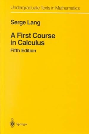 Imagen del vendedor de First Course in Calculus a la venta por GreatBookPricesUK