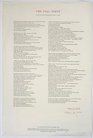 The tall poets; a Bicentennial meditation - July 4, 1976 [signed broadside]