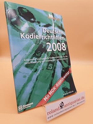 Seller image for Deutsche Kodierrichtlinien 2008 mit Kommentierung durch den MDK for sale by Roland Antiquariat UG haftungsbeschrnkt
