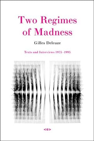 Imagen del vendedor de Two Regimes of Madness : Texts and Interviews 1975-1995 a la venta por GreatBookPricesUK
