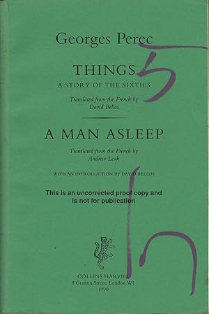 Seller image for Things and A Man Asleep for sale by Badger Books