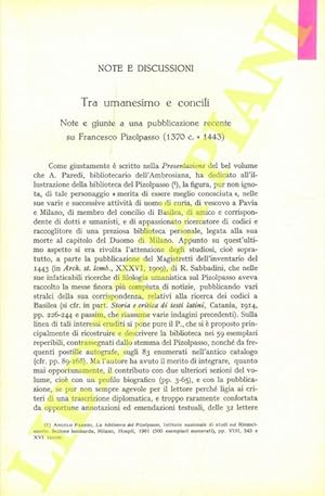 Tra umanesimo e concili. Note e giunte a una pubblicazione recente su Francesco Pizolpasso (1370 ...