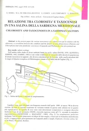 Relazione tra clorosità e taxocenosi in una salina della Sardegna meridionale.