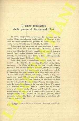 Il piano regolatore della piazza di Parma nel 1760.
