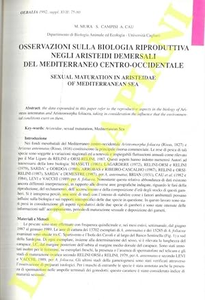 Osservazioni sulla biologia riproduttiva negli aristeidi demersali del Mediterraneo centro-occide...