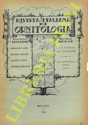 Image du vendeur pour Rivista Italiana di Ornitologia. Seconda Serie. 1956 mis en vente par Libreria Piani