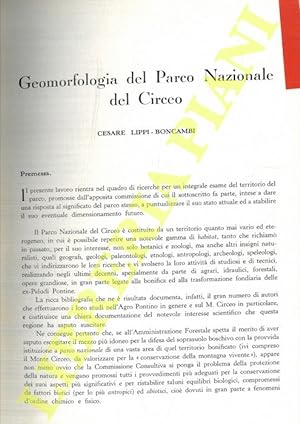 Geomorfologia del Parco Nazionale del Circeo.