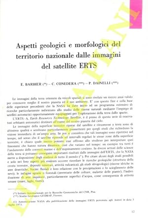 Aspetti geologici e morfologici del territorio nazionale dalle immagini del satellite ERTS.