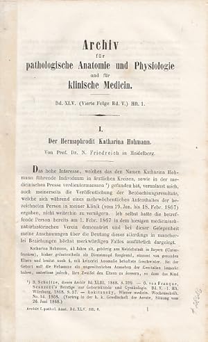 Imagen del vendedor de Der Hermaphrodit Katharina Hohmann. IN: Virchows Arch. path. Anat., S. 1-9, 1869, Br. a la venta por Antiquariat Michael Eschmann