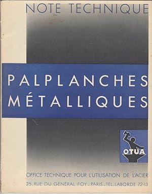 Note Technique : Palplanches métalliques.