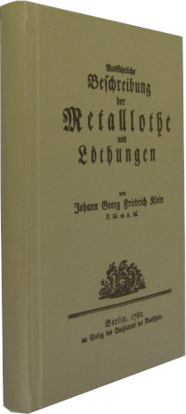 Seller image for Ausfhrliche Beschreibung der Metalllothe und Lthungen. for sale by Rotes Antiquariat