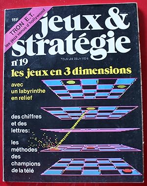 Image du vendeur pour JEUX & STRATGIES n19 + encart Jeu (1983) Jeux en 3D, Program., Logique. mis en vente par Bouquinerie Spia