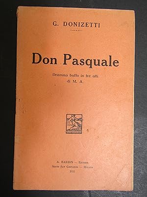 Donizetti. Don Pasquale. A. Barion. 1931