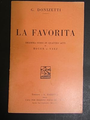 Donizetti. La favorita. A. Barion. 1934