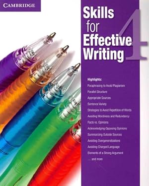 Bild des Verkufers fr Skills for Effective Writing 4 zum Verkauf von GreatBookPrices