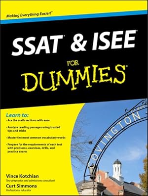 Bild des Verkufers fr SSAT & ISEE for Dummies zum Verkauf von GreatBookPrices