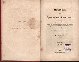 Handbuch der Spanischen Litteratur. Band 2 Das Drama;"Auswahl von Musterstücken aus den Werken de...