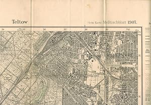 Teltow. (4 cm-Karte) Meßtischblatt 1907. 1:25000. Herausgegeben von der Preußischen Landesaufnahm...