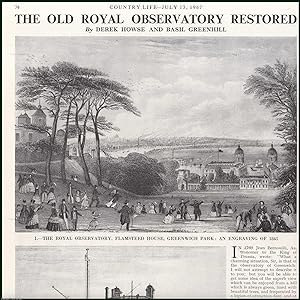Image du vendeur pour The Old Royal Observatory, Flamsteed House, Greenwich Park Restored. Several pictures and accompanying text, removed from an original issue of Country Life Magazine, 1967. mis en vente par Cosmo Books